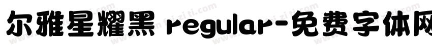 尔雅星耀黑 regular字体转换